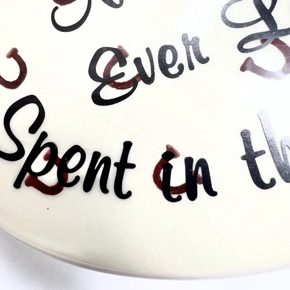 Equestrian Ceramic‎ Plaque No Time Ever Lost Spent In The Saddle Meme Western